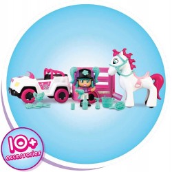 Pinypon carro con remolque y caballo Pinypon carro con remolque y caballo