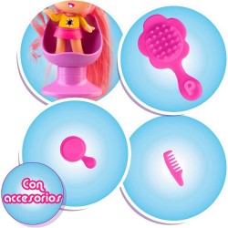 Pinypon Super Melena Peinados Peluquería - Rosa
