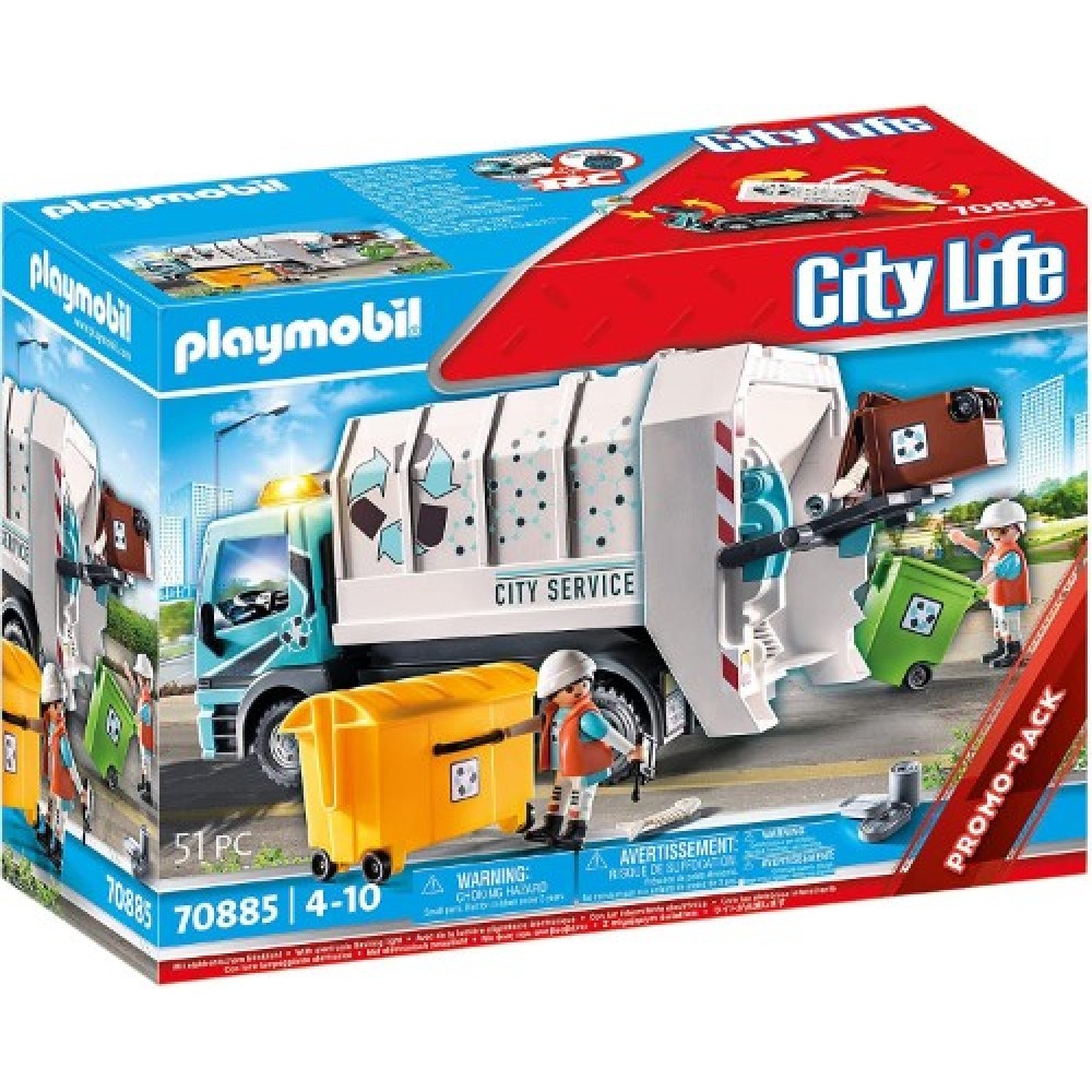 Playmobil City Life camión de basura con luces