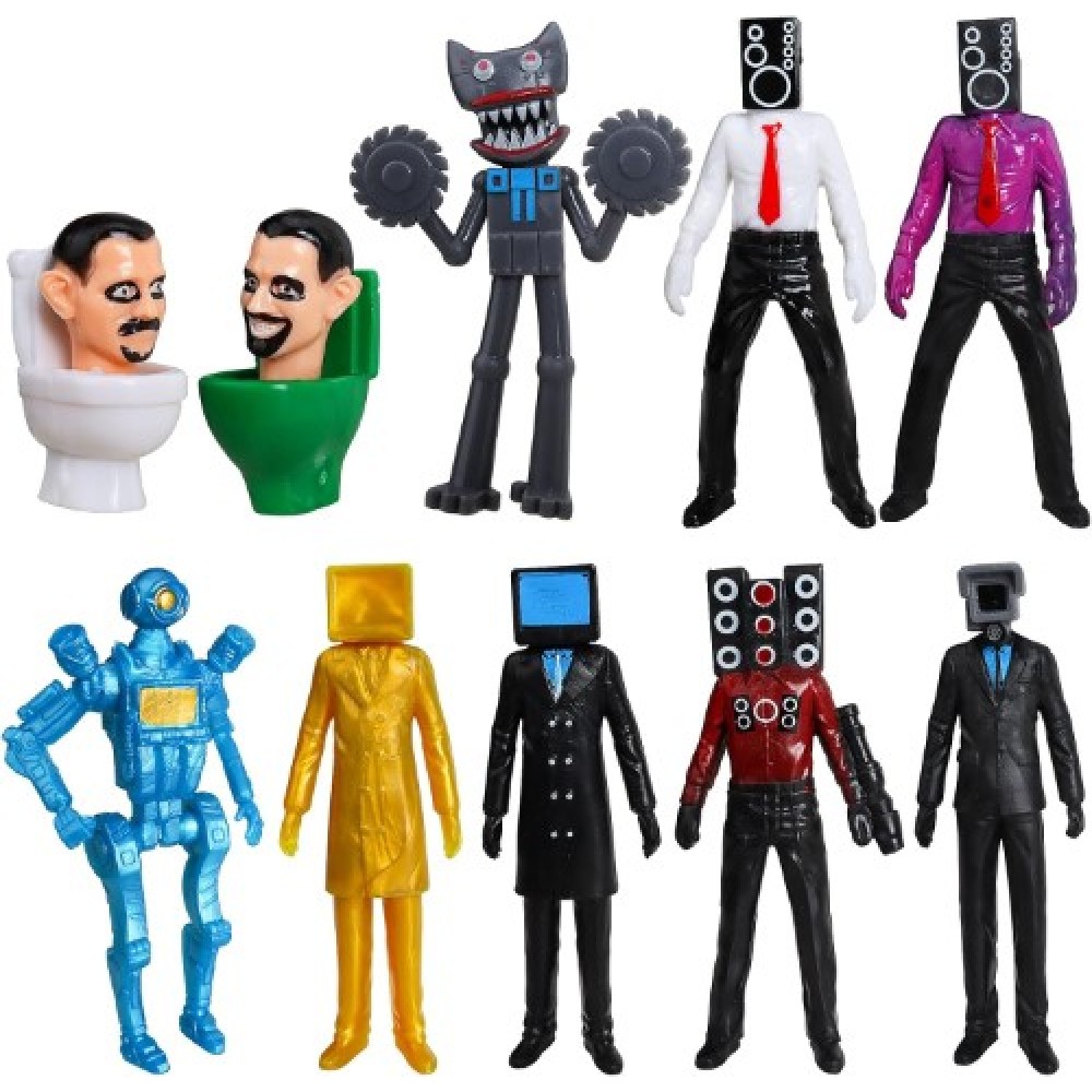 Skibidi Toilet paquete 10 figuras Skibidi Toilet paquete 10 figuras