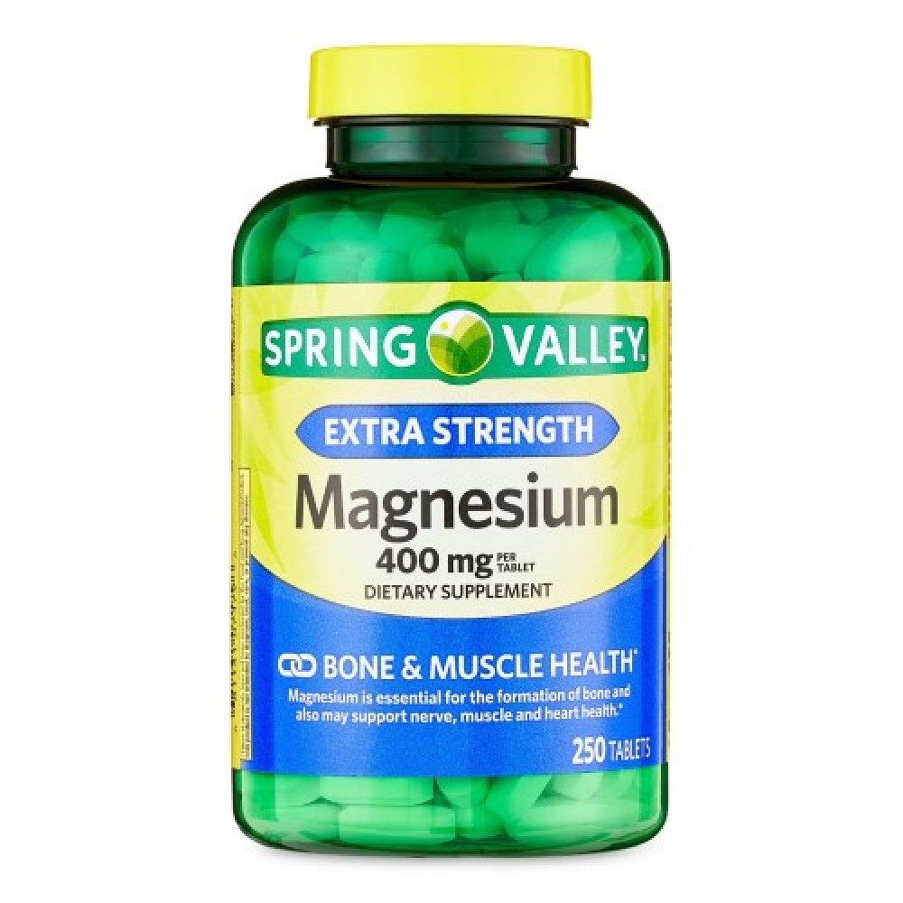 Spring Valley Magnesio 400mg frasco 250 Tabletas