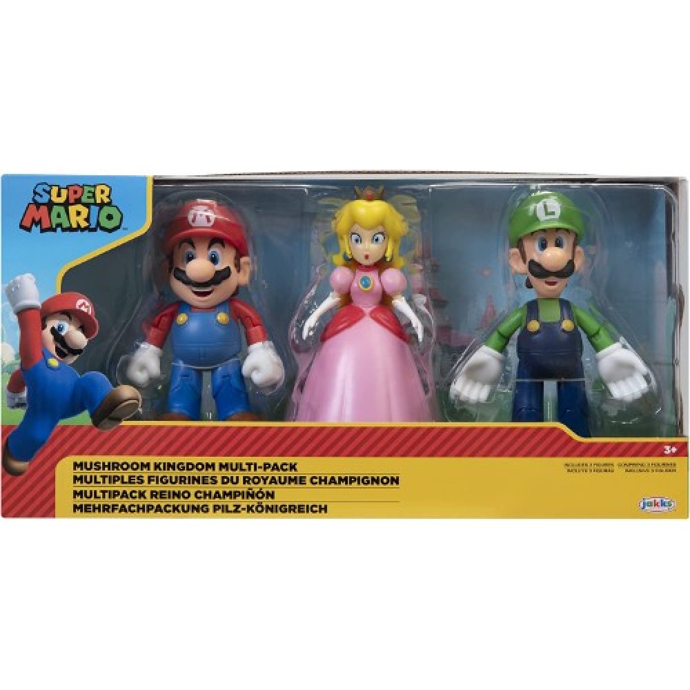 Super Mario Set Figuras Mario, Luigi y Peach