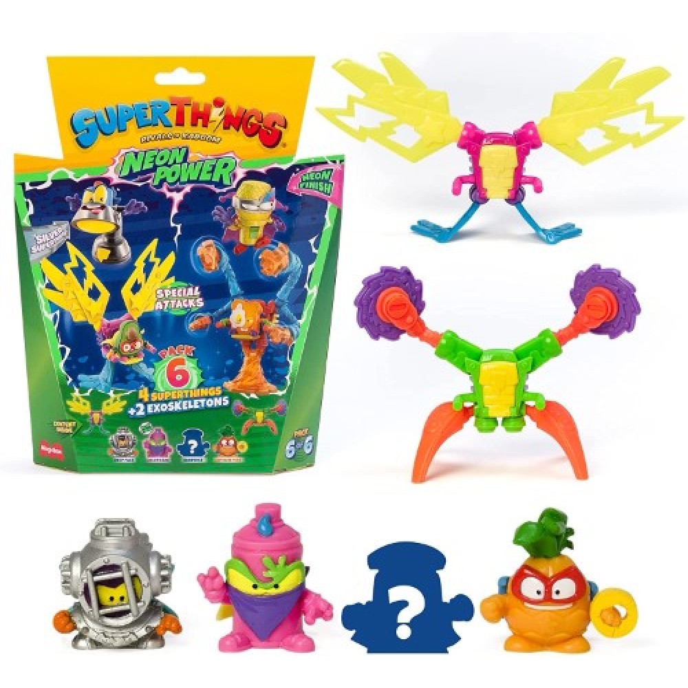 Superzings Neon Power 6 figuras pack 6