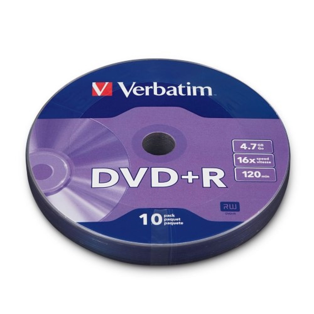 Verbatim DVD en blanco imprimible DVR+10 4.7GB 16X