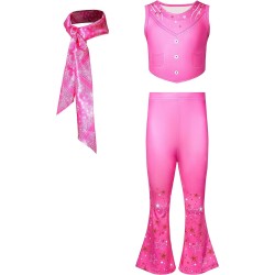 Disfraz para niñas de la Barbie Vaquera Rosa