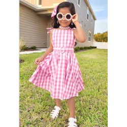Disfraz para niñas de la película de Barbie Gingham Dress