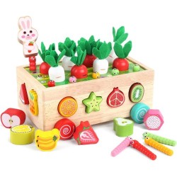 Juguete de madera Montessori huerto didáctico Juguete de madera Montessori huerto didáctico