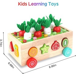 Juguete de madera Montessori huerto didáctico Juguete de madera Montessori huerto didáctico