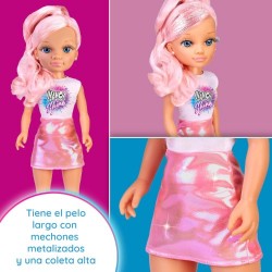 Nancy Shine mechones metalizados rosa