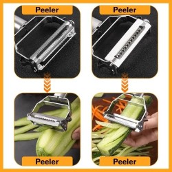 Pelador manual de frutas y vegetales 2-en-1 Pelador manual de frutas y vegetales 2-en-1