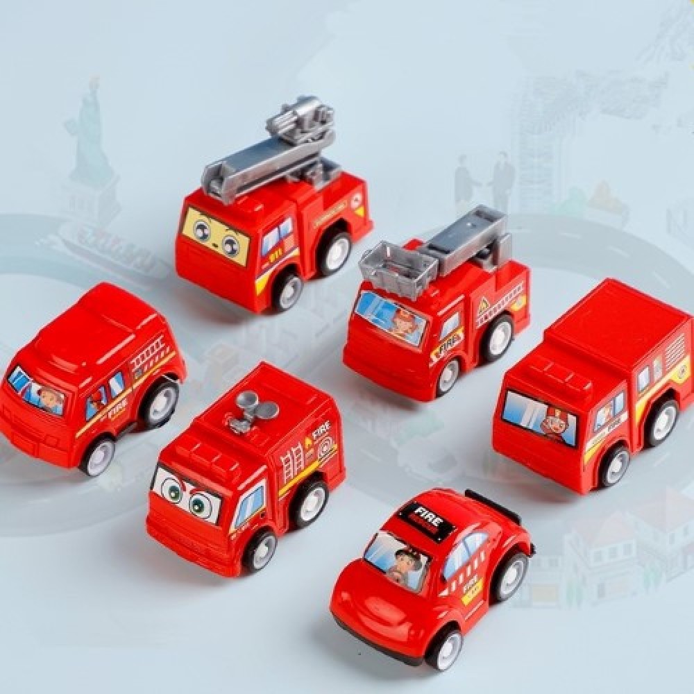 Colección 6 Carritos emergencias bomberos