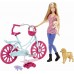 Barbie muñeca con bici y perritos CLD94