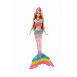 Barbie sirena luces arcoíris DHC40