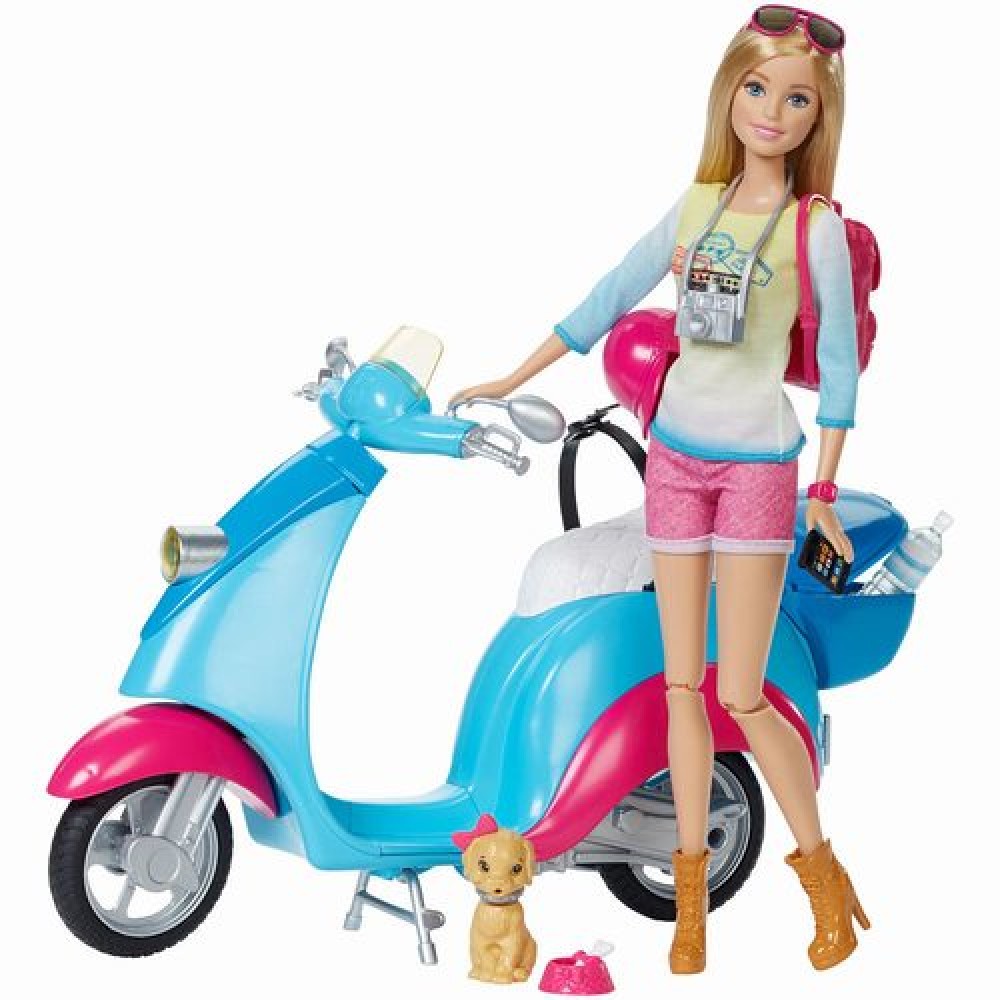 Barbie muñeca y su scooter DMR50