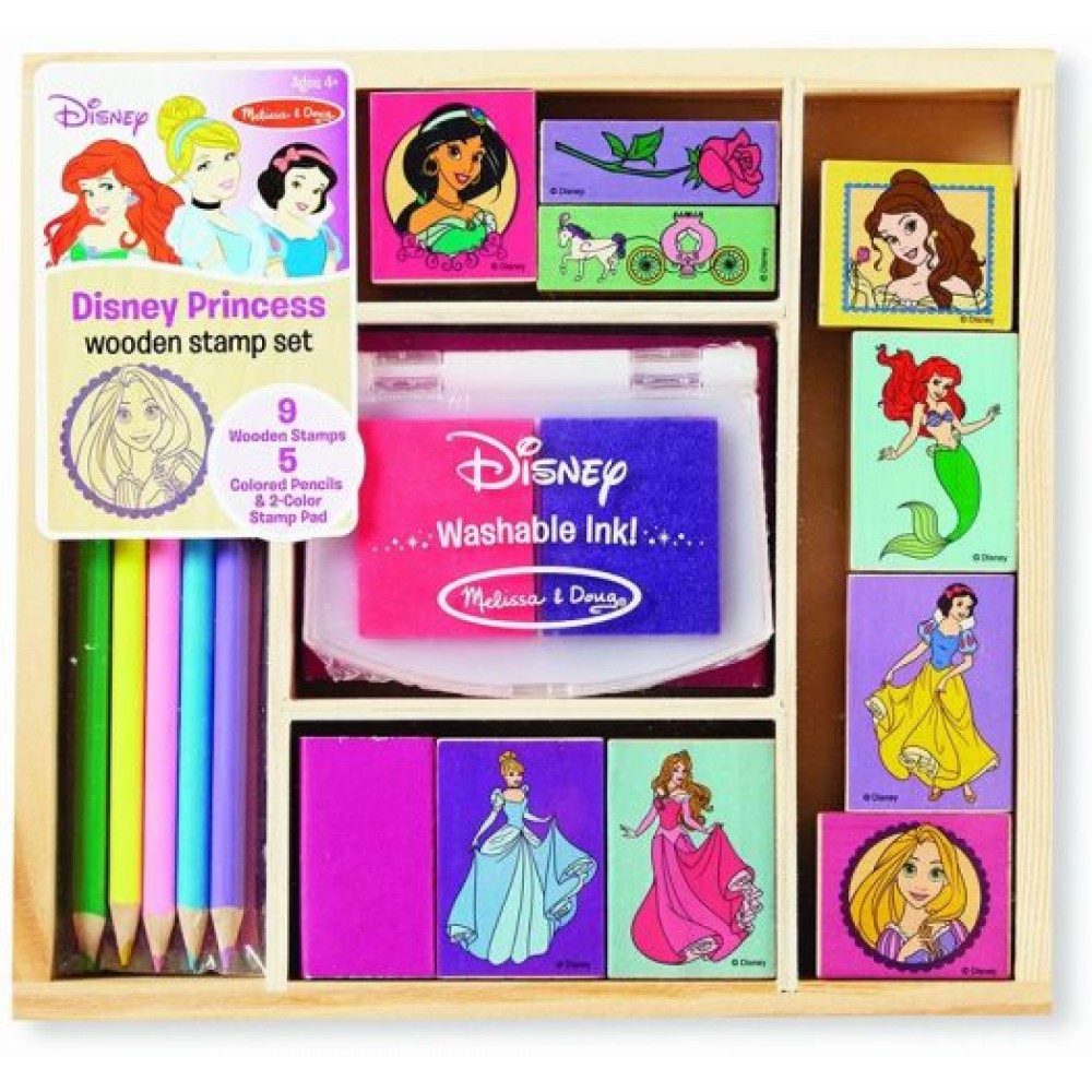 Princesas Disney sellos madera