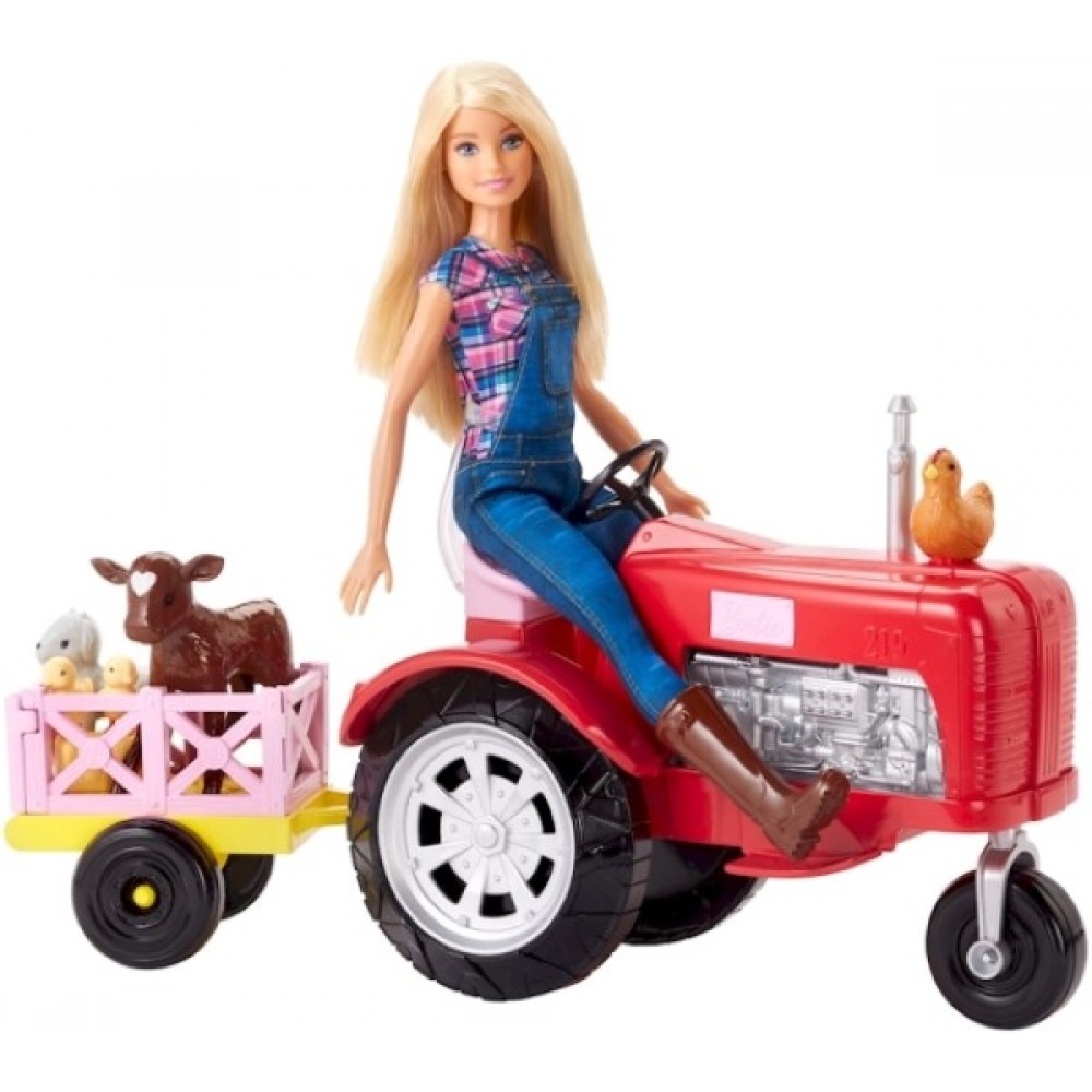 Barbie muñeca y tractor FRM18