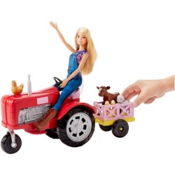 Barbie muñeca y tractor FRM18