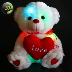 Oso peluche luces led y sonidos