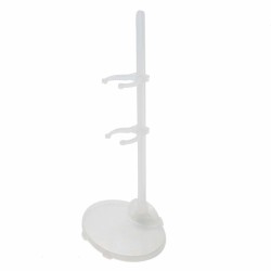10 peanas bases soportes barbie transparente