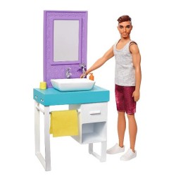 Barbie el baño de Ken FYK53