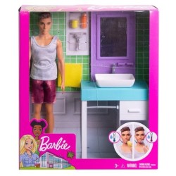 Barbie el baño de Ken FYK53