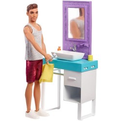 Barbie el baño de Ken FYK53