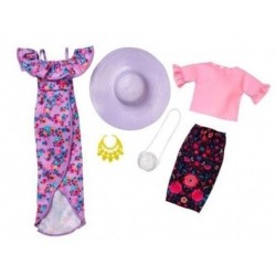 Barbie moda pliegues y flores Barbie moda pliegues y flores