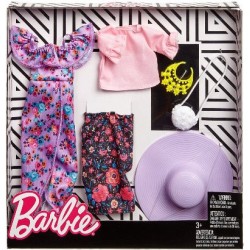 Barbie moda pliegues y flores Barbie moda pliegues y flores