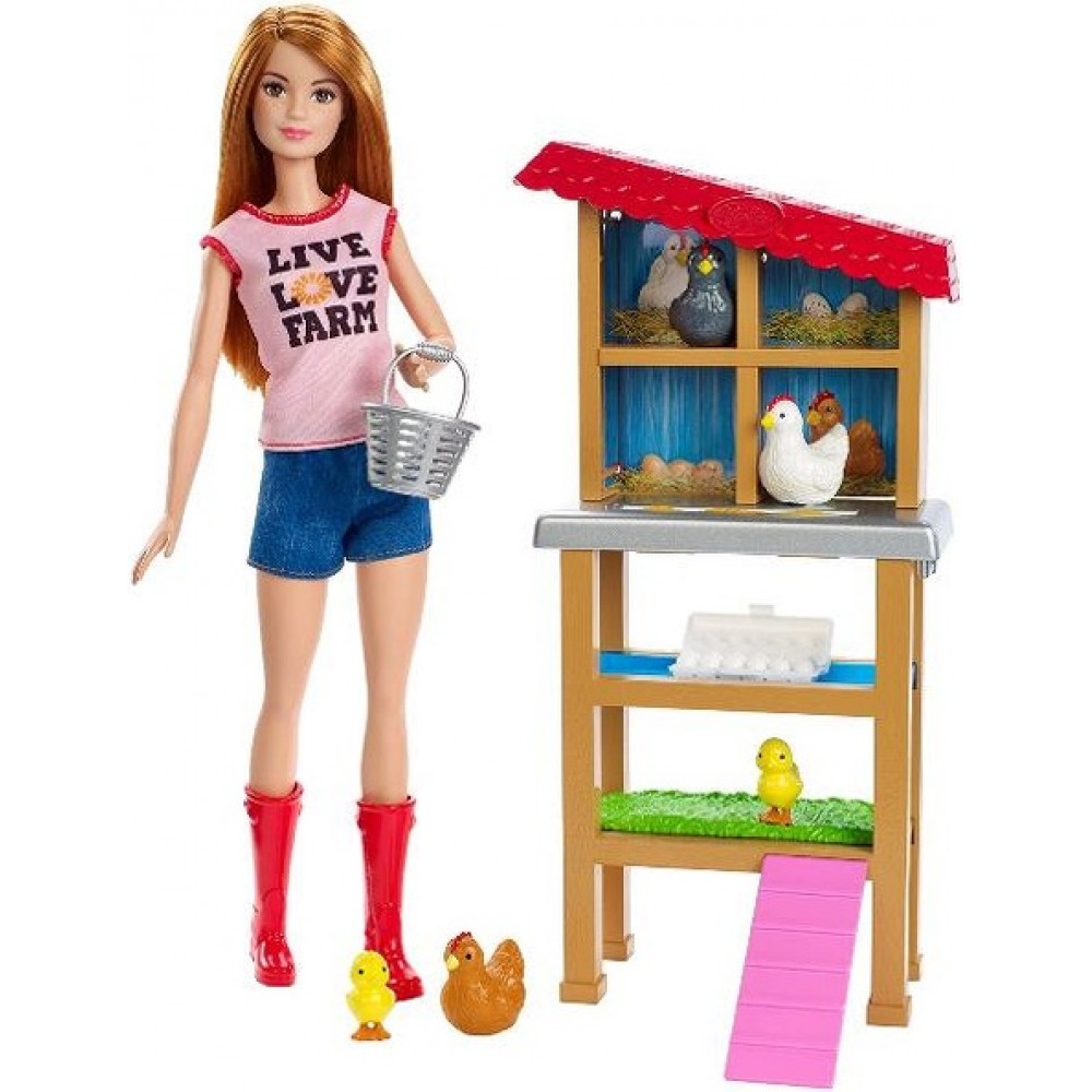 Barbie criadora de pollos FXP15