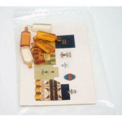 Set 6 botellas licor miniatura muñecas