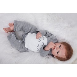 Muñeco bebé realista silicona 55 cm