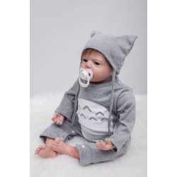 Muñeco bebé realista silicona 55 cm