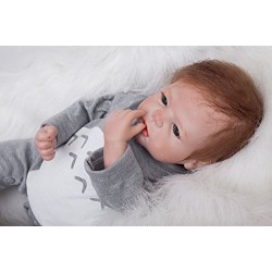 Muñeco bebé realista silicona 55 cm