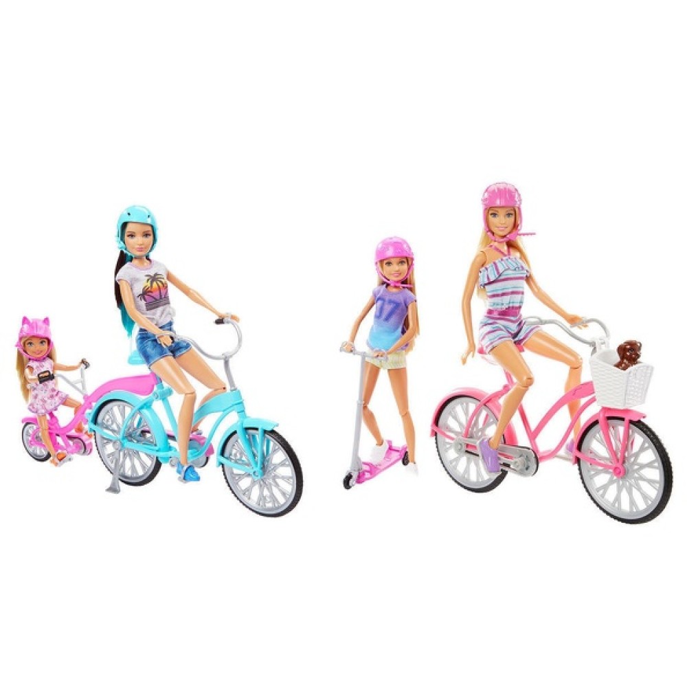 Barbie hermanas paseo en cicla FRV06 Barbie hermanas paseo en cicla FRV06