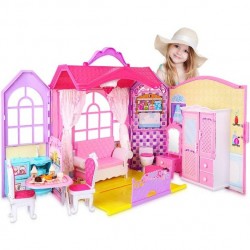 Casa plegable con muebles tipo Barbie Casa plegable con muebles tipo Barbie