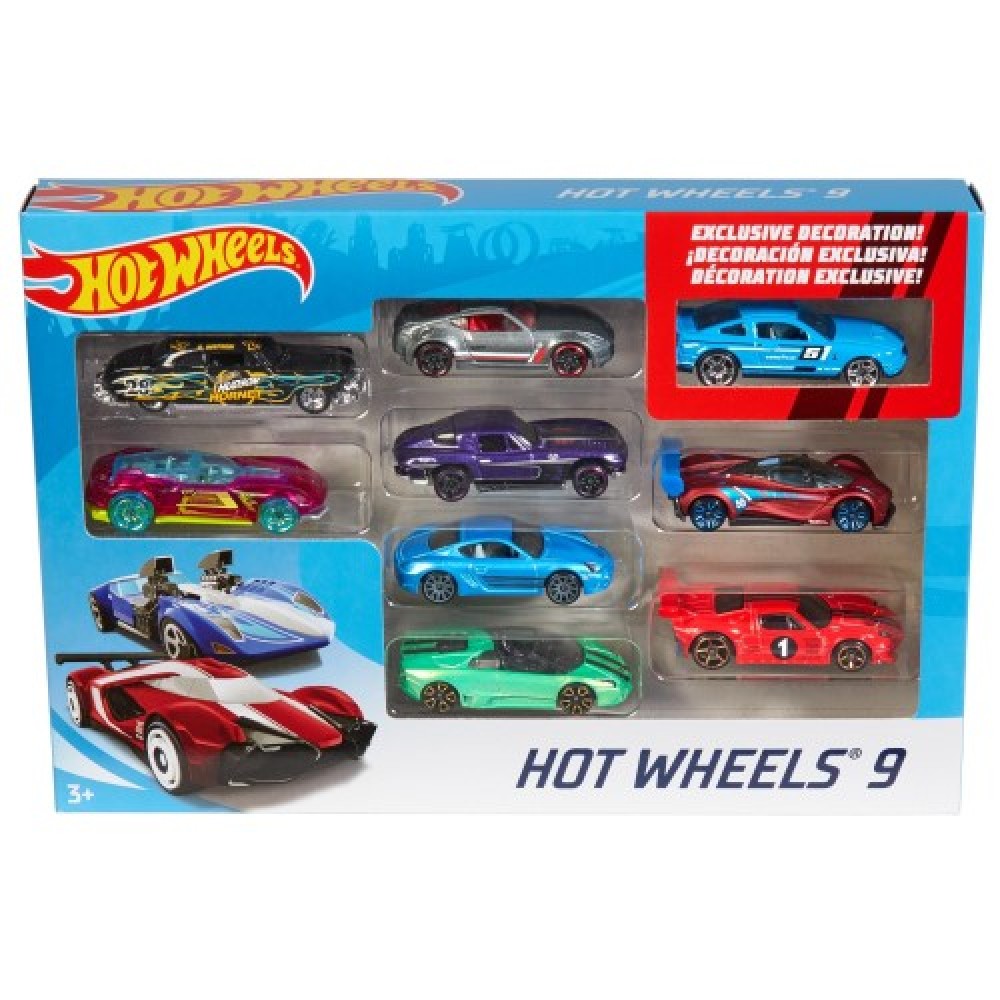Hot Wheels 9 carros pack colección X6999