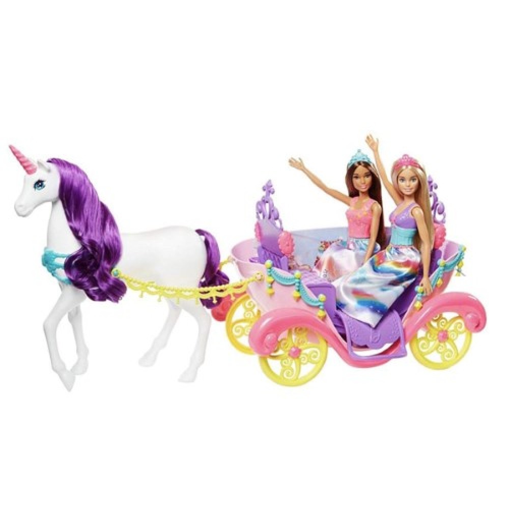 Barbie Carruaje princesas y unicornio FRV05