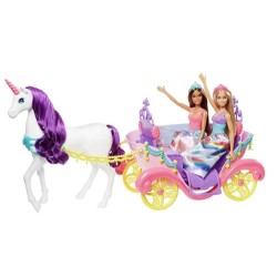 Barbie Carruaje princesas y unicornio FRV05