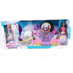 Barbie Carruaje princesas y unicornio FRV05