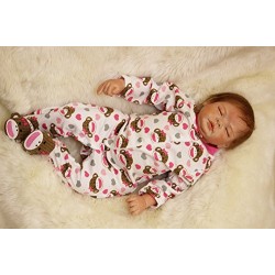 Bebé reborn realista ojos cerrados 55 cm