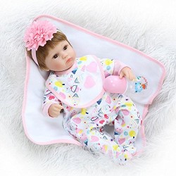 Bebita reborn estampado multicolor 43 cm