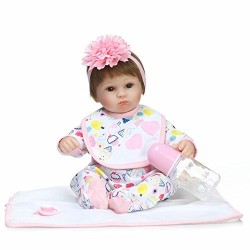Bebita reborn estampado multicolor 43 cm