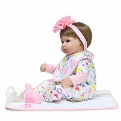 Bebita reborn estampado multicolor 43 cm