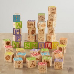 Cubos madera didácticos letras números Cubos madera didácticos letras números