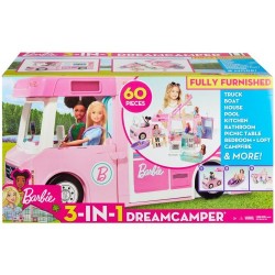 Barbie caravana para acampar 3-en-1 GHL93 Barbie caravana para acampar 3-en-1 GHL93