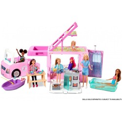 Barbie caravana para acampar 3-en-1 GHL93 Barbie caravana para acampar 3-en-1 GHL93