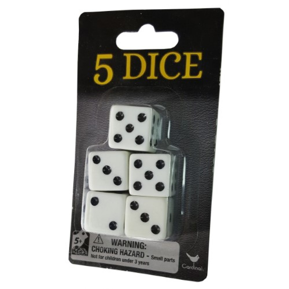 Cardinal 5 dados plástico