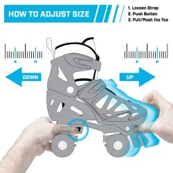 Patines 4 ruedas Roller Derby ajustable Talla 3-6