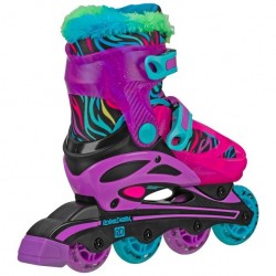 Roller Derby Patines ajustables para niñas 2-en-1 Neón Roller Derby Patines ajustables para niñas 2-en-1 Neón