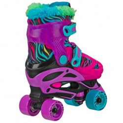 Roller Derby Patines ajustables para niñas 2-en-1 Neón Roller Derby Patines ajustables para niñas 2-en-1 Neón